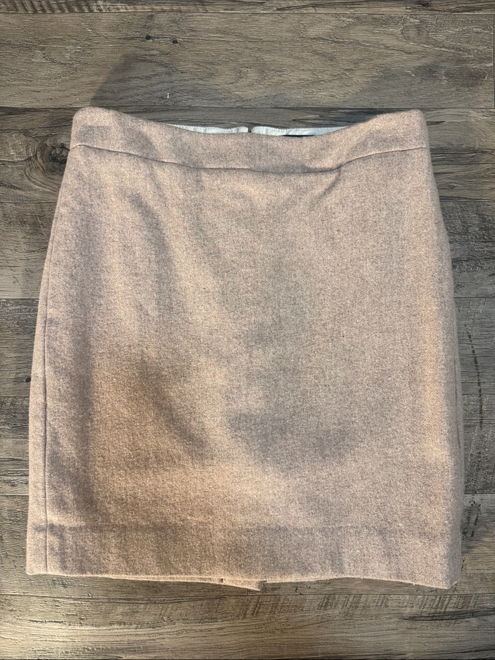 J. Crew “The Pencil Skirt” Taupe Wool-Blend Pencil Skirt - Size 6 Petite